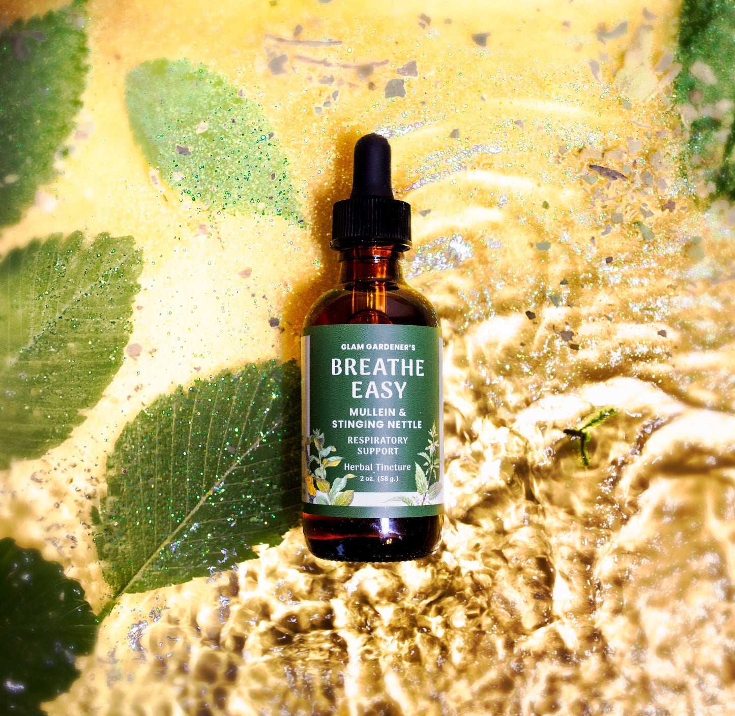 BREATHE EASY | Mullein & Stinging Nettle herbal tincture with organic & wildcrafted ingredients