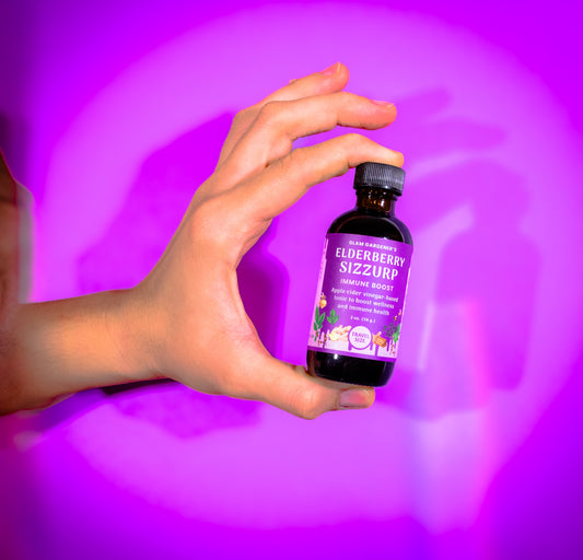 Elderberry sizZurp MINI • with local honey, wild plants, wildcrafted elderberries and organic ingredients