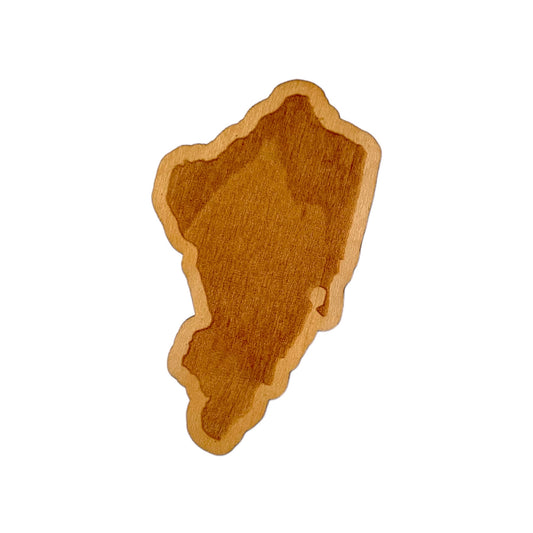 Staten Island sticker made from real wood