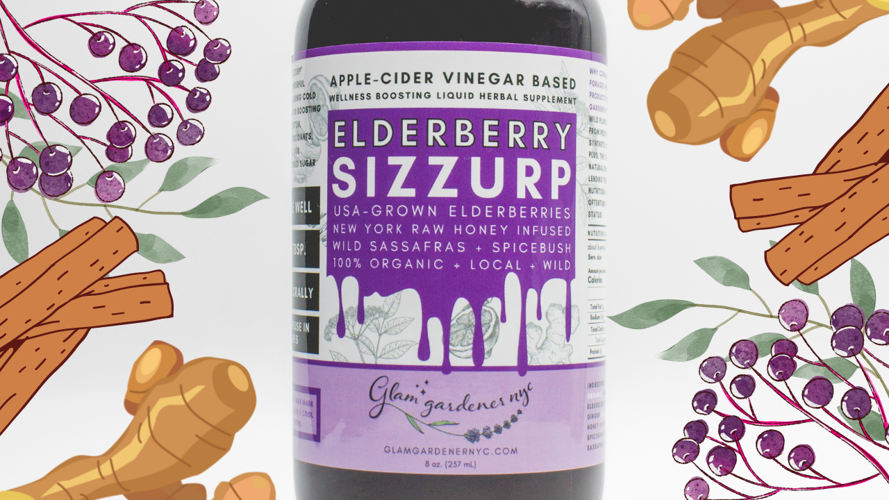 Load video: elderberry sizzurp (syrup) by glam gardener nyc organic local honey and wild plants new york state