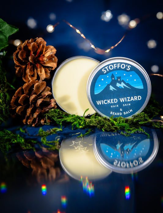 VEGAN Wicked Wizard Beard Balm • Peppermint & Lavender • Shaping wax & facial hair conditioner • Herb Infused with Stinging nettle
