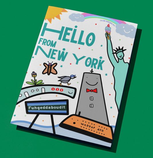 HELLO FROM NEW YORK | Eco-friendly greeting card printed on carbon neutral recycled paper