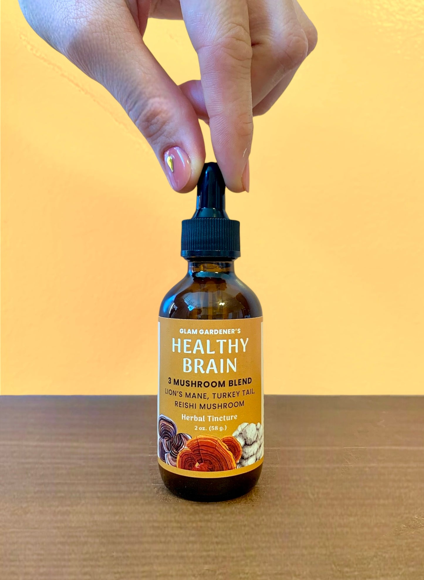 Healthy Brain: Lion's mane, Reishi and Turkey Tail Mushroom Herbal Tincture