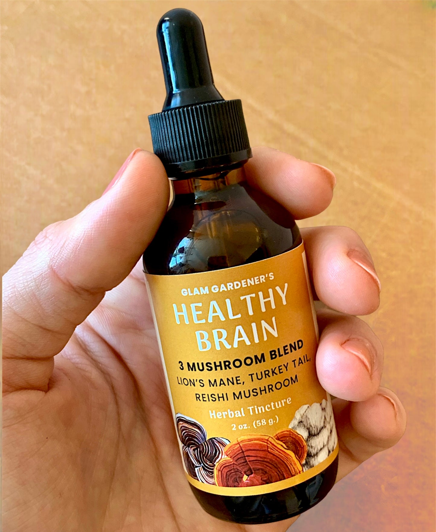 Healthy Brain: Lion's mane, Reishi and Turkey Tail Mushroom Herbal Tincture