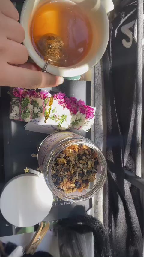 Immunitea Herbal Tea handcrafted and organic by Glam Gardener NYC Elderberry, Echinacea, Cinnamon, Ginger, and Orange Peel