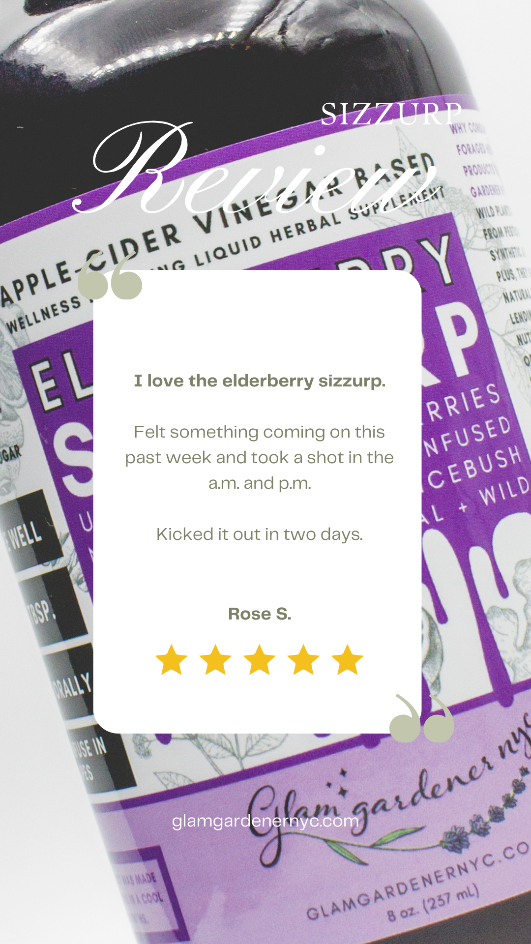 I love the elderberry sizzurp (syrup) by Glam Gardener NYC. I felt something coming on the past week and took a shot in the a.m. and p.m. Kicked it out in 2 days.