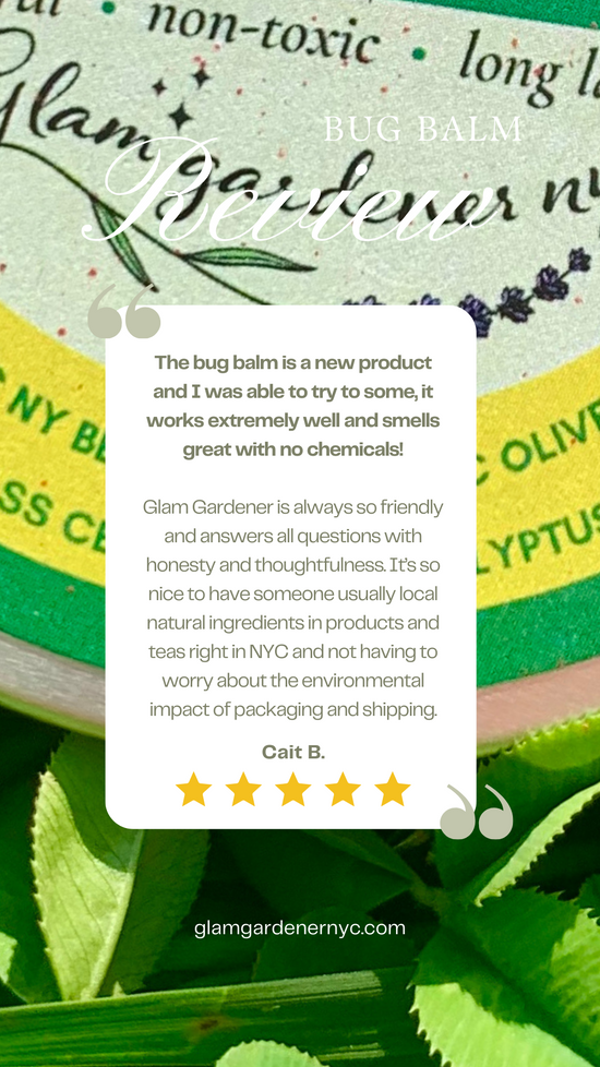 bug balm review glam gardener nyc local organic wildcrafted herbal natural bug repellent 