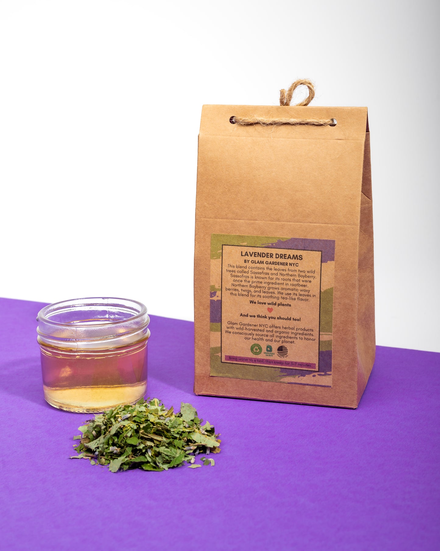 LAVENDER DREAMS | Soothing, floral evening tea with Wildcrafted Sassafras, Bayberry & Organic Lavender (PRE ORDER - NEXT BATCH SHIPS 6/1!)