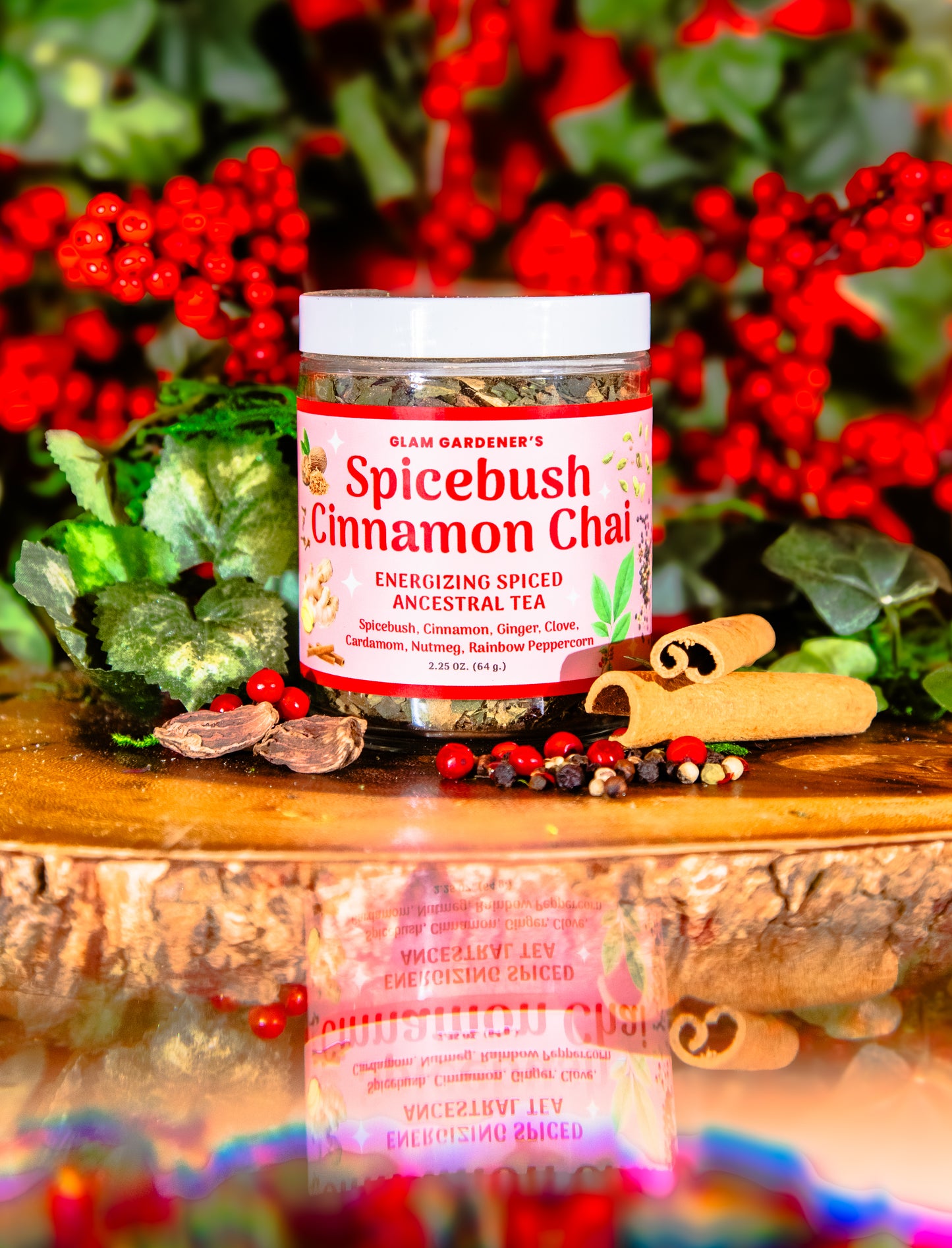 SPICEBUSH CINNAMON CHAI | Looseleaf herbal tea with seasonally wildcrafted Spicebush | Warming, spiced, sweet