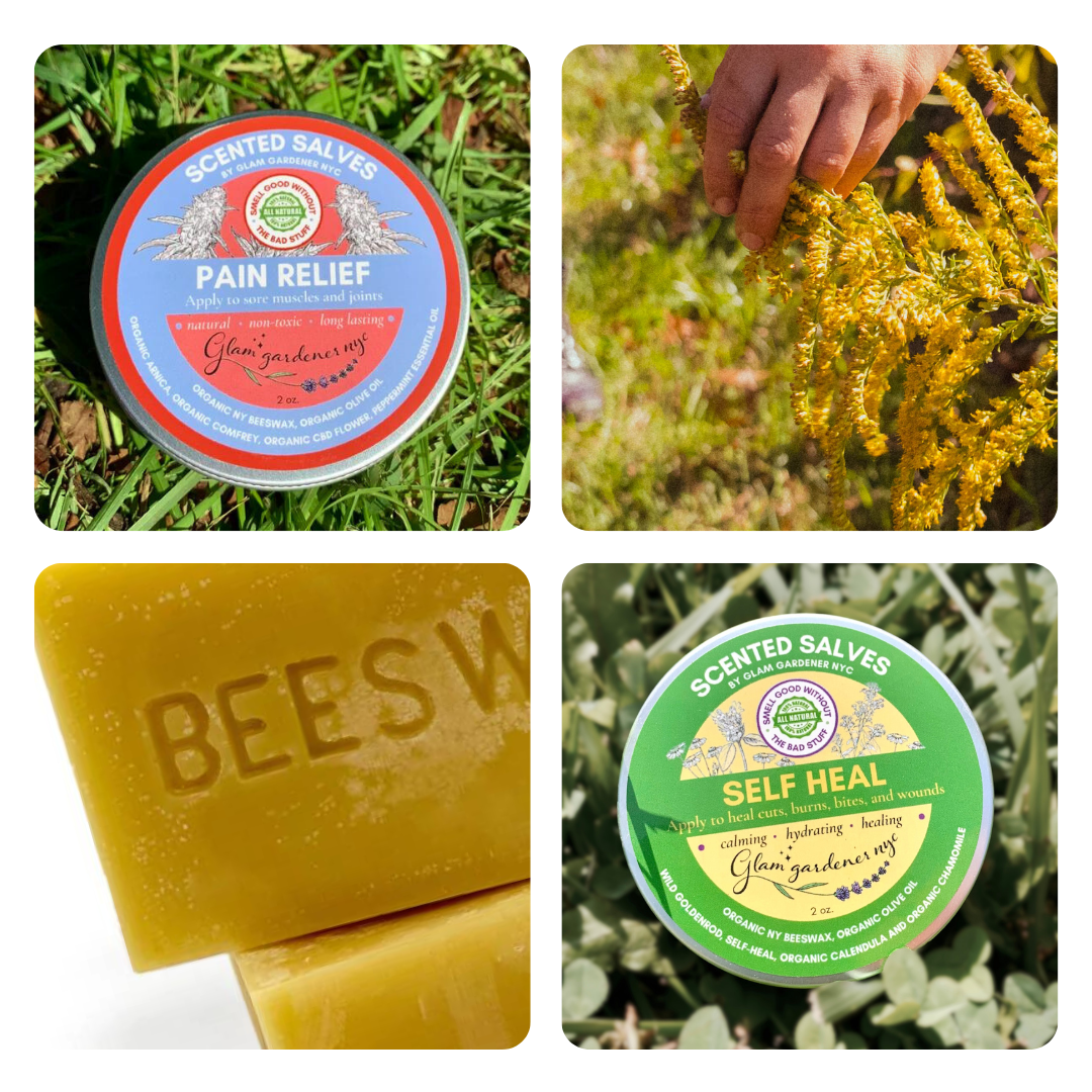 How I healed my burns naturally with healing plant salves: Pain Relief with CBD, arnica, and comfrey & Self Heal: golenrod, calendula, chamomile, and self heal.