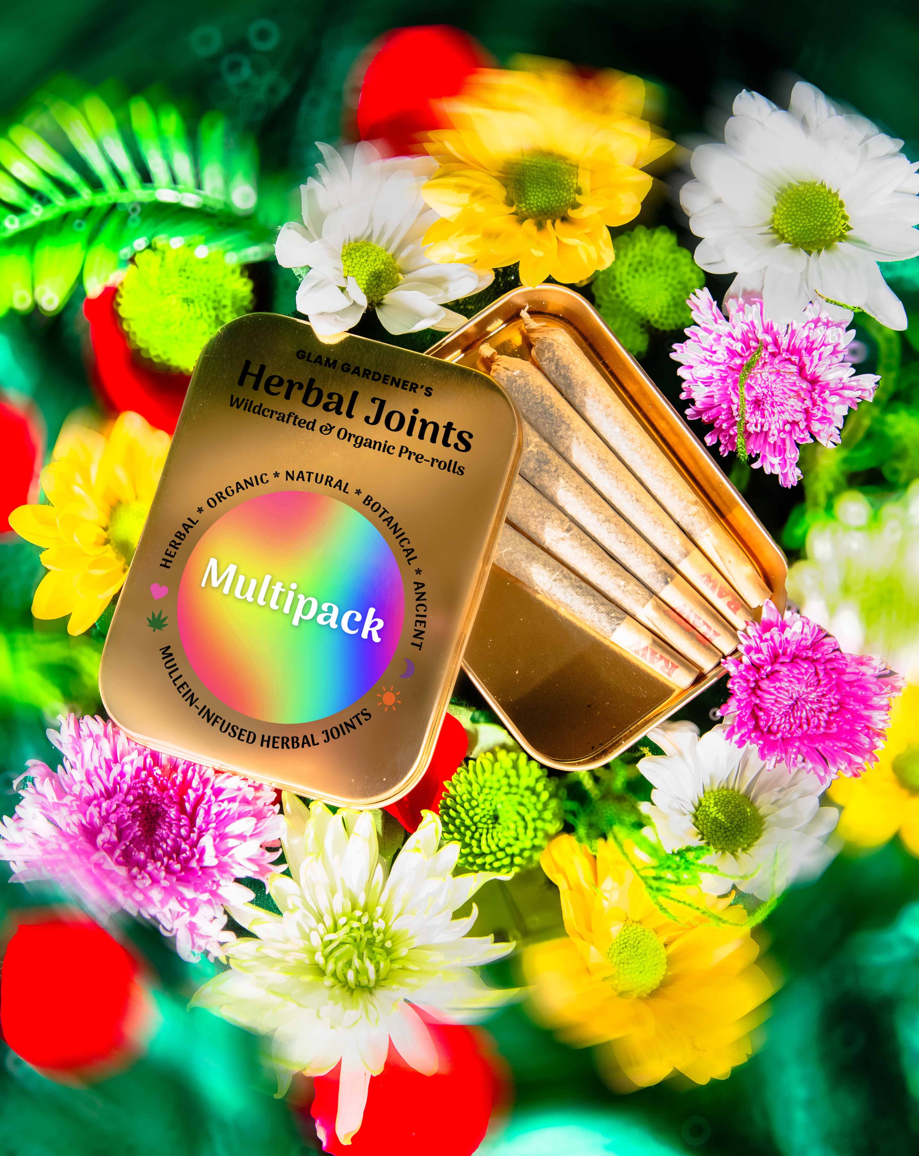 Glam Gardeners herbal smoking blends with mullein. Organic and wildcrafted herbal smoking blends and pre rolls