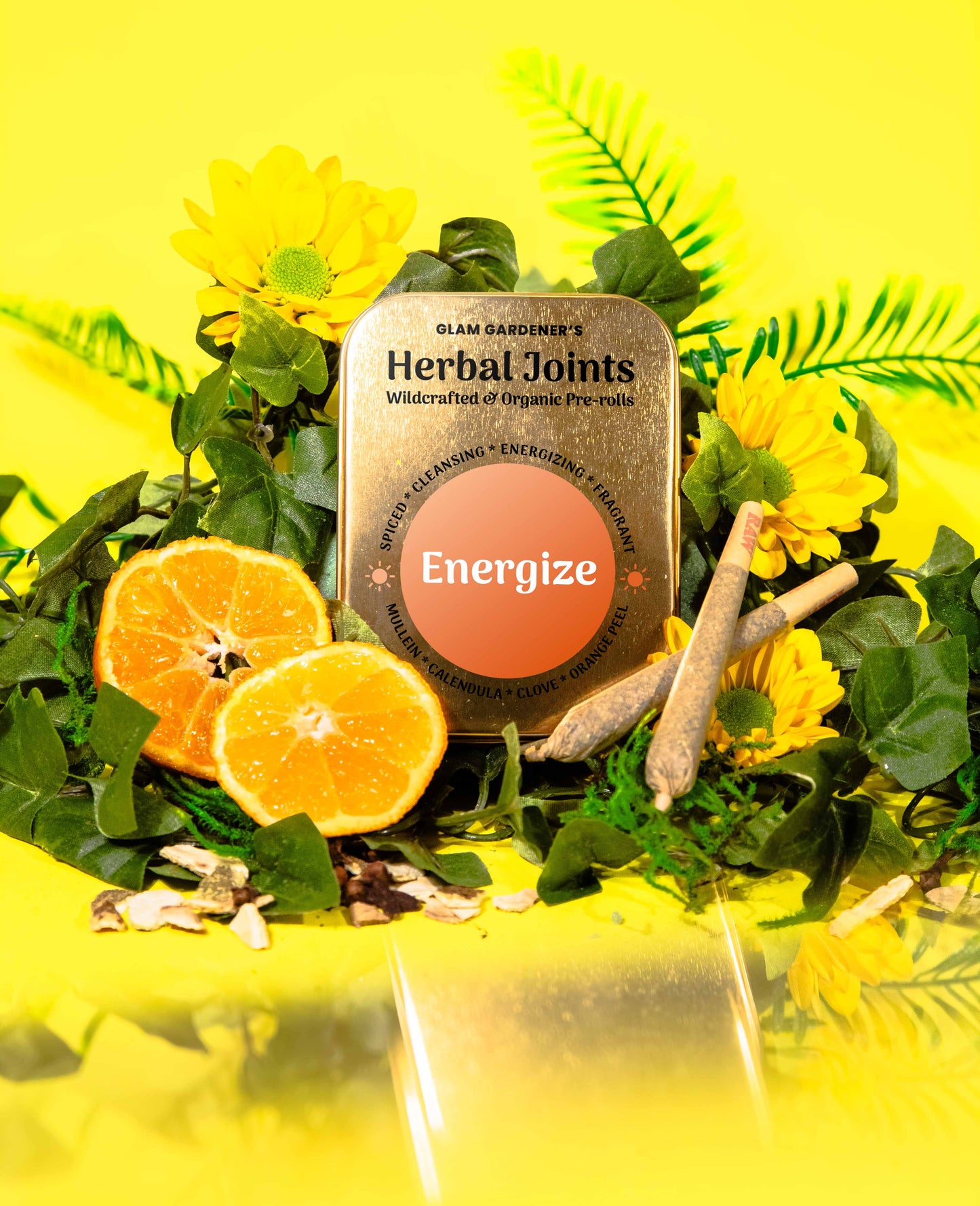 energizing organic herbal joints handcrafted in new york by glam gardener