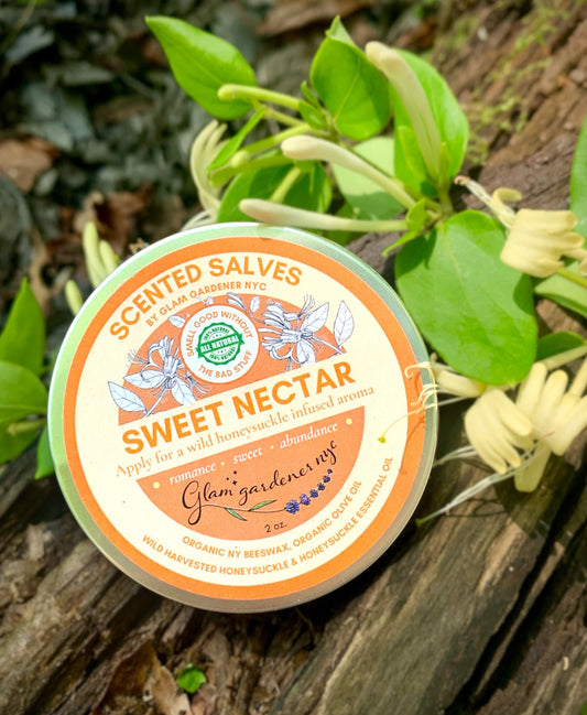 Sweet Nectar | Honeysuckle-infused scented salve, natural perfume, healing lotion