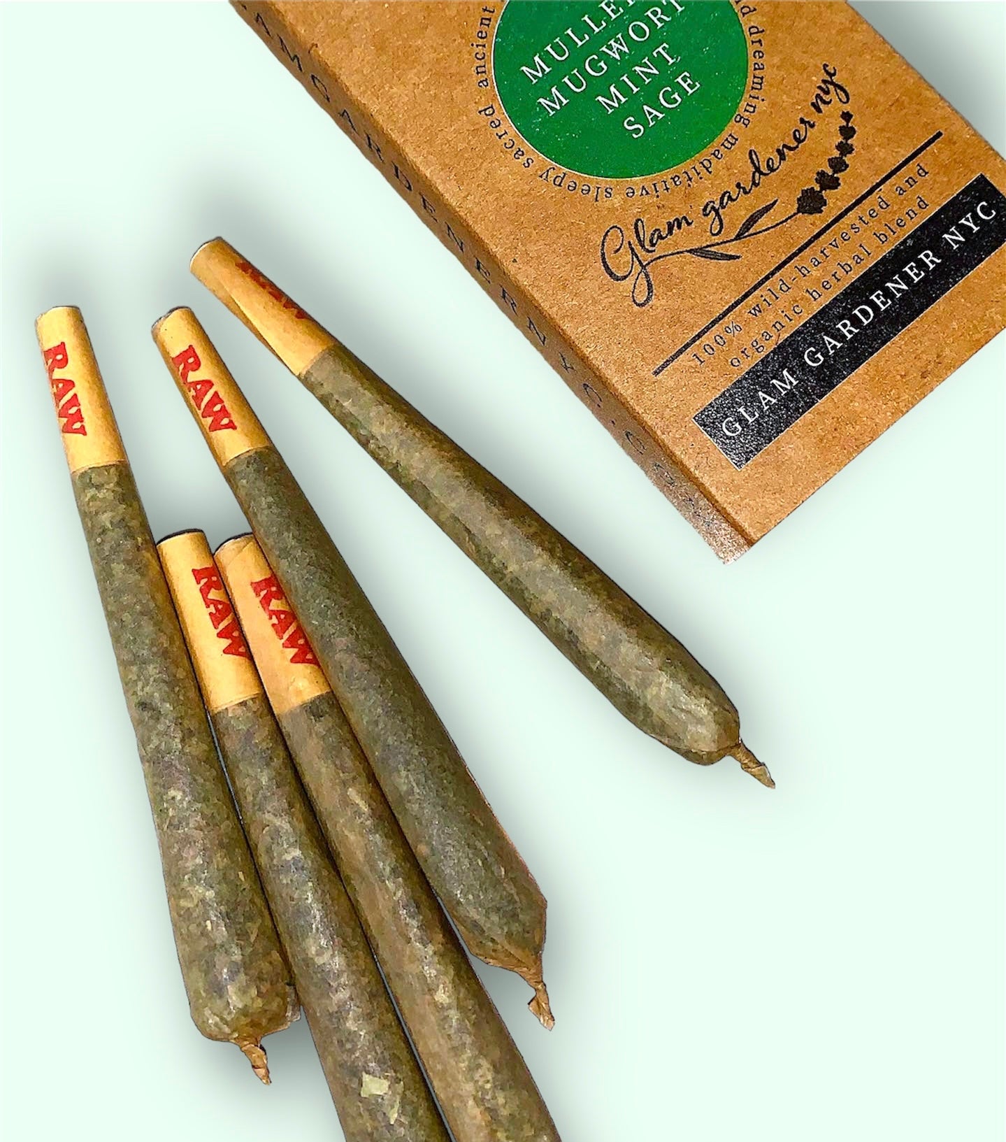 Herbal smoke by glam gardener nyc organic herbal smoking blend with mullein mugwort mint and sage 