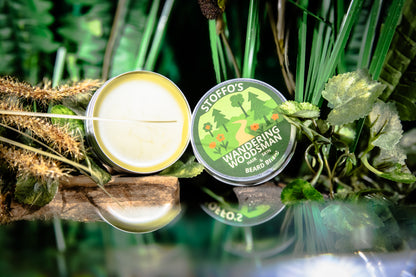 WANDERING WOODSMAN • Beard Balm • Rose & Honeysuckle • Shaping wax & facial hair conditioner • Herb Infused with Stinging nettle