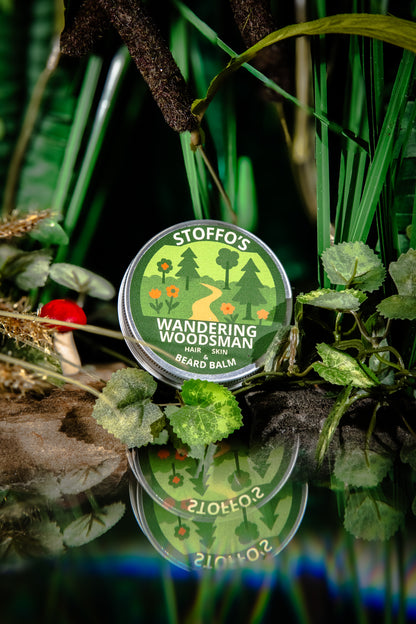 WANDERING WOODSMAN • Beard Balm • Rose & Honeysuckle • Shaping wax & facial hair conditioner • Herb Infused with Stinging nettle