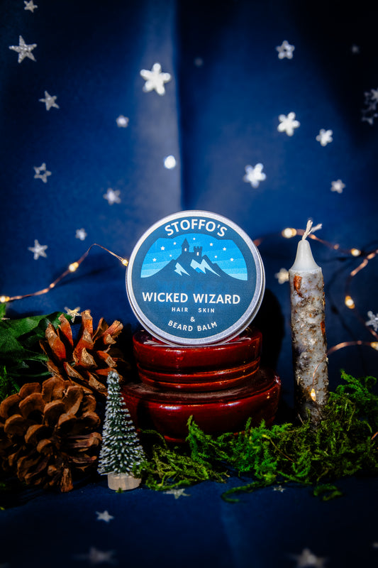 VEGAN WICKED WIZARD • Beard Balm • Peppermint & Lavender • Shaping wax & facial hair conditioner • Herb Infused with Stinging nettle