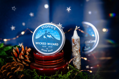 WICKED WIZARD • Beard Balm • Peppermint & Lavender • Shaping wax & facial hair conditioner • Herb Infused with Stinging nettle