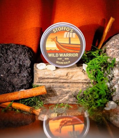 WILD WARRIOR • Beard Balm • Cedarwood & Cinnamon Leaf • Shaping wax & facial hair conditioner • Herb Infused with Stinging nettle