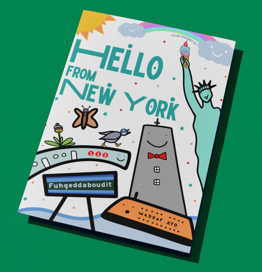 HELLO FROM NEW YORK | Earth friendly greeting card printed on carbon neutral recycled paper