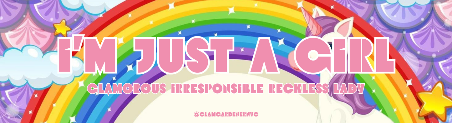 I'm just a girl (glamorous irresponsible reckless lady) bumper sticker
