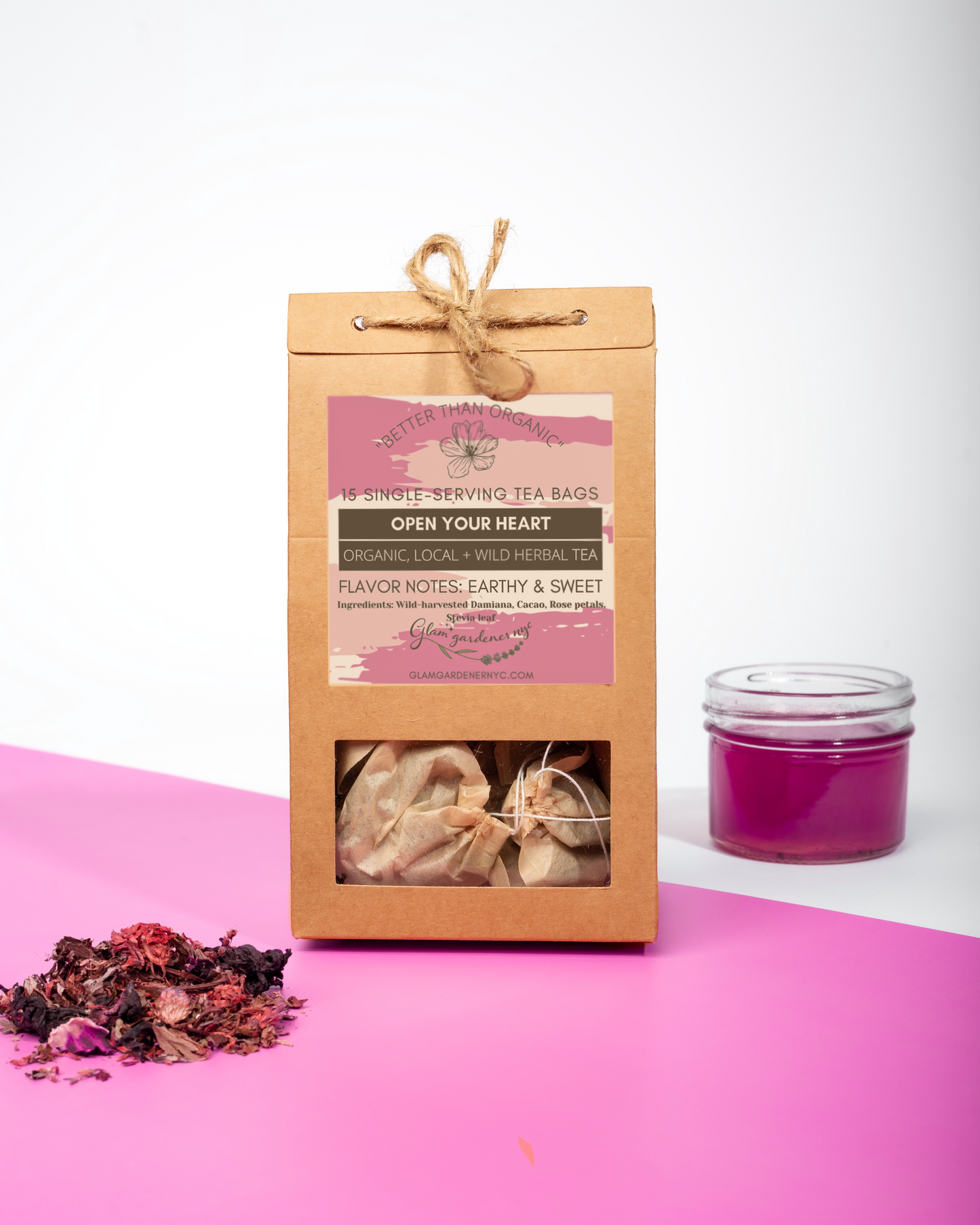 Open your heart bagged herbal tea (designed to uplift and open your heart)