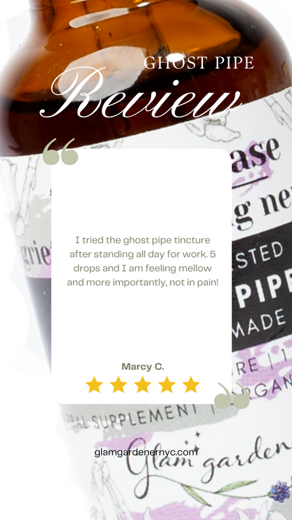 I tried the ghost pipe tincture after standing all day for work. 5 drops and I am feeling mellow and more importantly, not in pain!