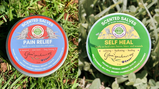 How I healed my burns naturally with healing plant salves: Pain Relief with CBD, arnica, and comfrey & Self Heal with goldenrod, cale