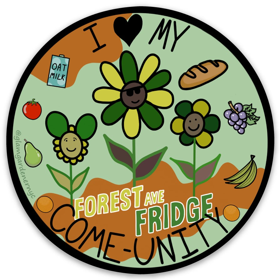 i <3 my community fridge sticker