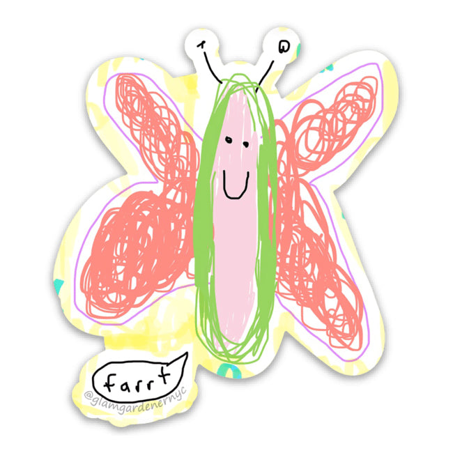 farrt butterfly sticker