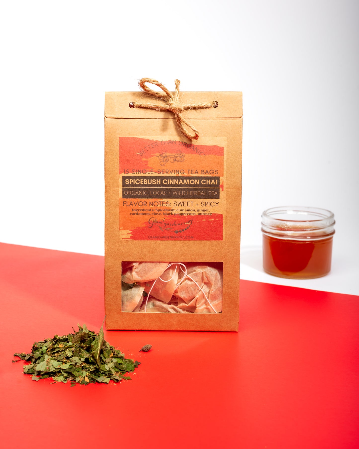 Spicebush Cinnamon Chai tea bagged herbal tea (sweet, spicy, and warming)