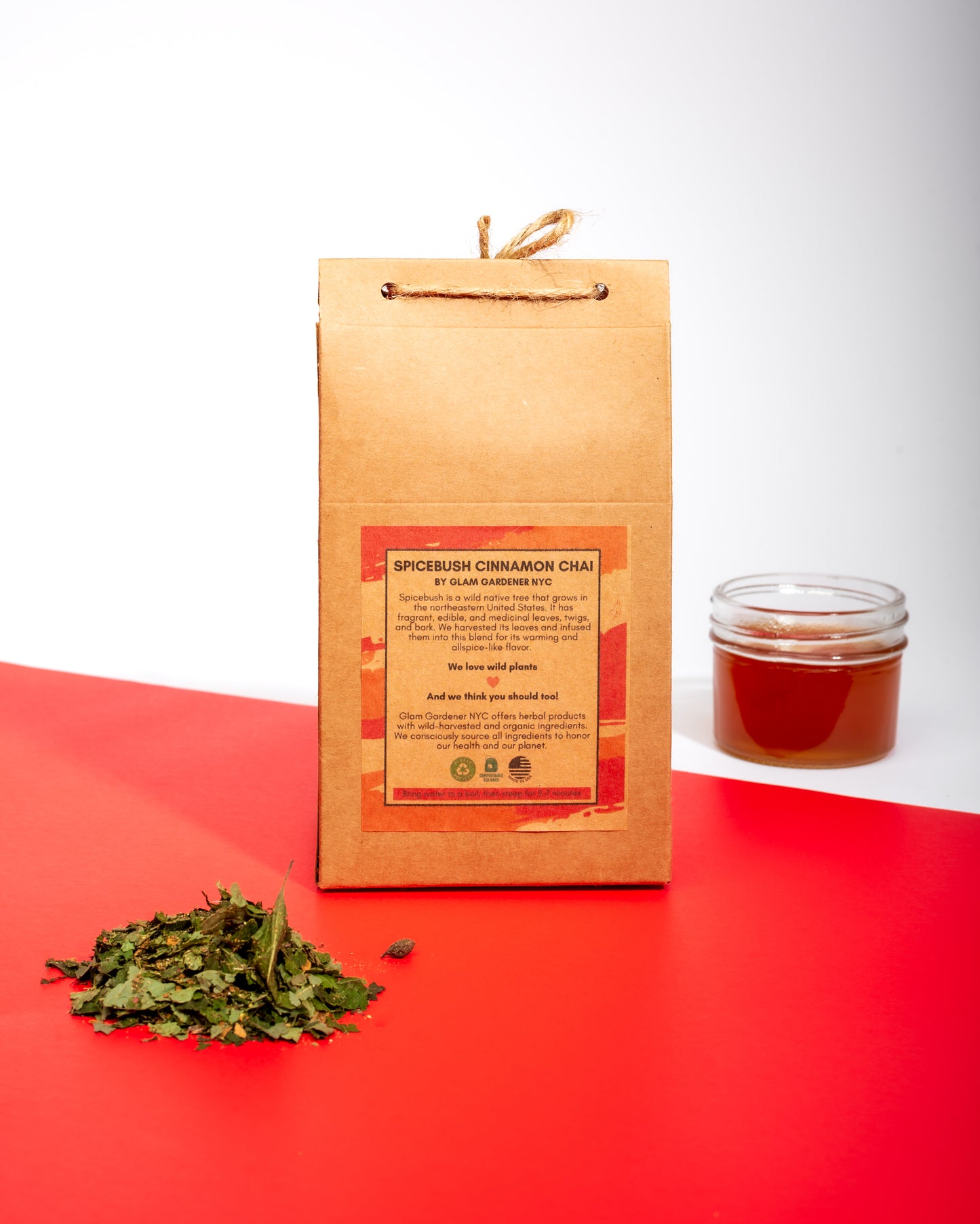 Spicebush Cinnamon Chai tea bagged herbal tea (sweet, spicy, and warming)