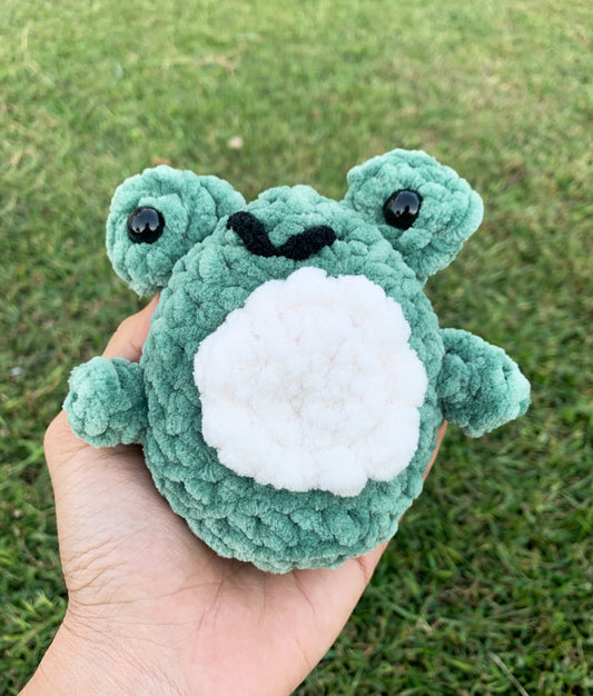Frog hand-crocheted plushie