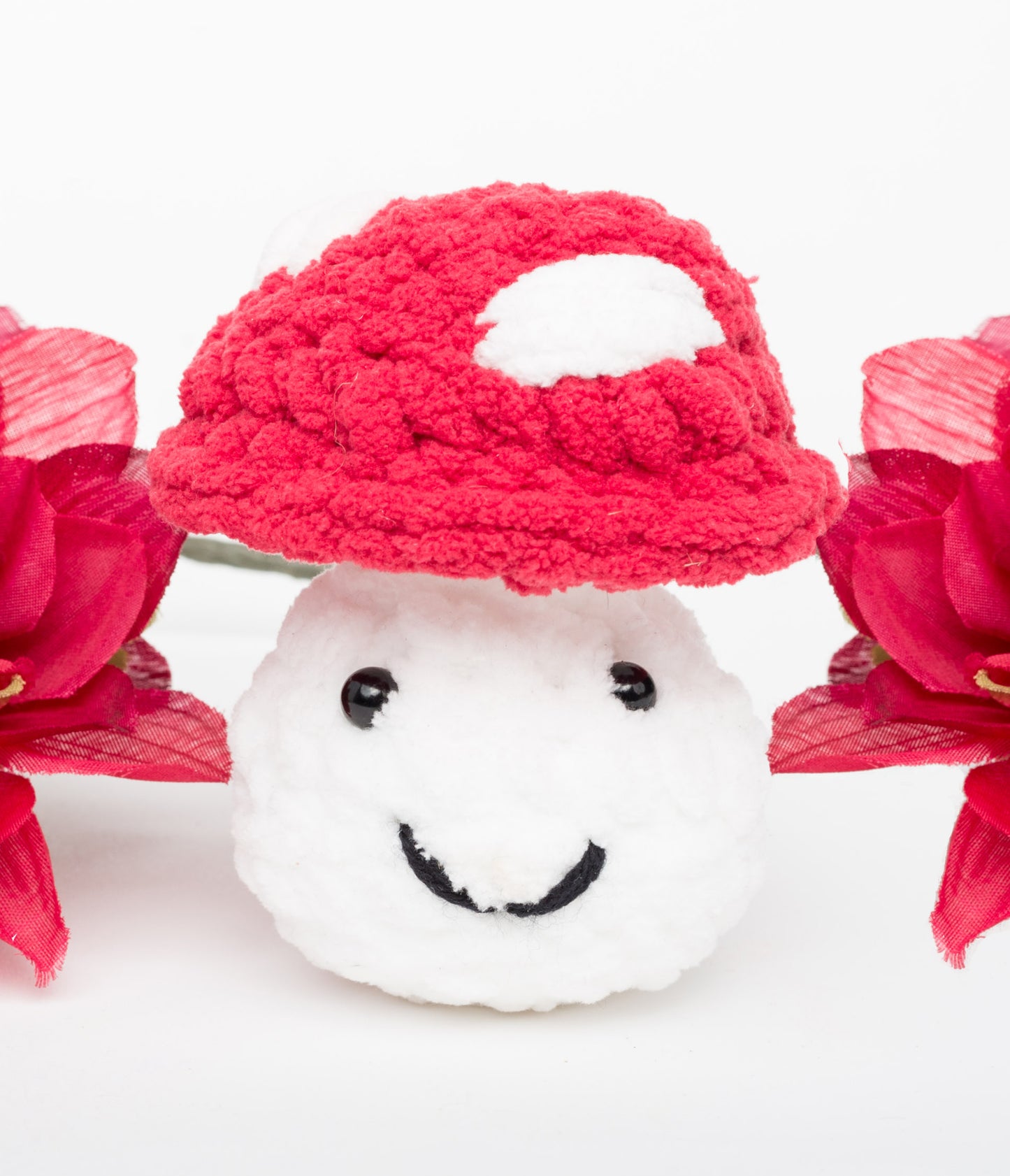 Amanita mushroom hand-crocheted plushie