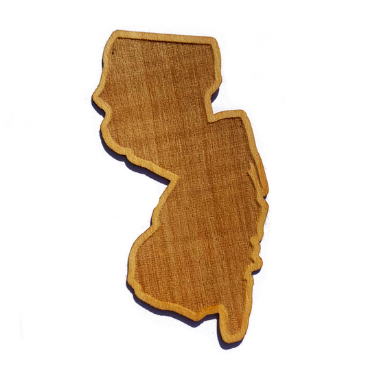 new jersey sticker made from real wood