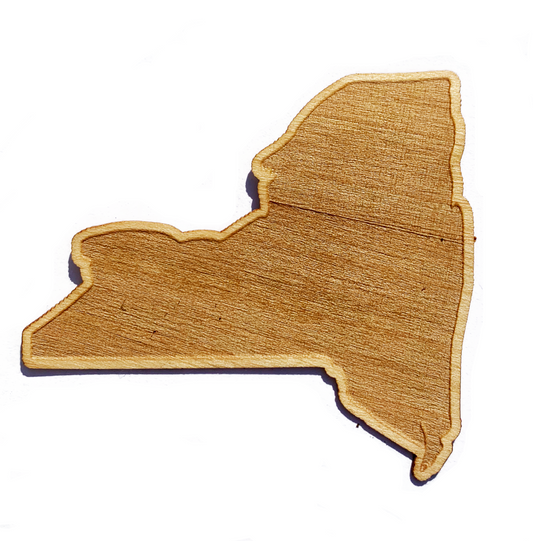 new york sticker made from real wood